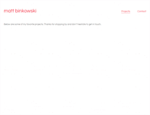 Tablet Screenshot of mattbinkowski.com